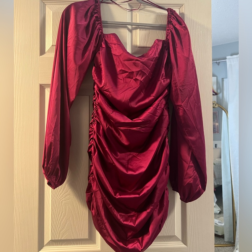 Deep Pink satin Semi Formal dress!